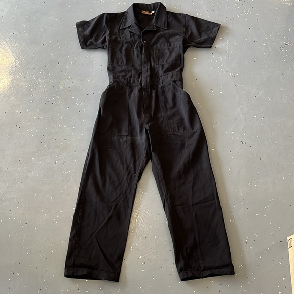 Big Bud Press short sleeve jumpsuit in black - Picture 7 of 10